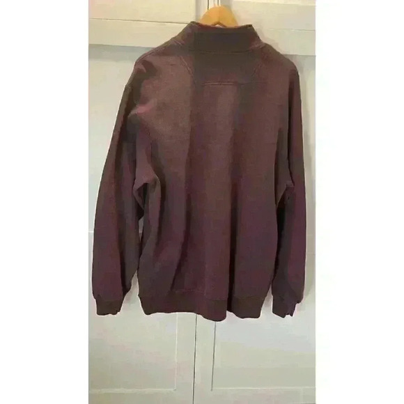 LL BEAN Mens LG-TALL 1/4 Zip Maroon Pullover Sweater - Picture 9 of 9